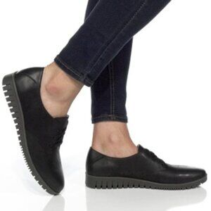 Dansko Libbie Loafer Oxford Leather Lace Up Flats Black Size 37 US 6.5 - 7 NEW